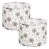 Drum Lamp Shade 2 Set 13 x 13 x 10 in Round Lampshade (Light Dandelion Pattern)