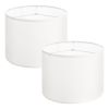 Drum Lamp Shade 2 Set 13 x 13 x 10 inches Medium Round Lampshade (Off-white)