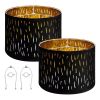 Drum Lamp Shade 2 Set 13 x 13 x 10 inches Medium Round Lampshade with Harp