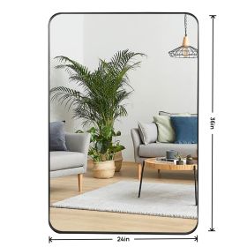 Black Deep Frame 24" x 36" Rectangle Mirror