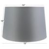 Mainstays Basic Large Lamp Shade, Grey Fabric, Classic Tapered Design, Soft Lighting Accent for Table or Floor Lamps