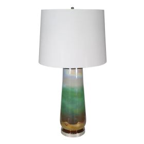 D16x30" Glass Table Lamp