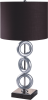 ONE PAIR OF 29"H SILVER 3-RING WITH OUTLET TABLE LAMP (2PC/CTN)