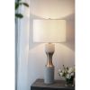 15x15x30" Cement With Metal Table Lamp