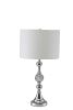 29.5" Tall Metal Table Lamp" Leona" with Chrome finish and Crystal Accents