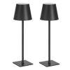 Cordless Table Lamp 2-Pack 5200mAh Built-in Rechargeable Battery Desk Lamp Black