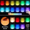 Dimmable Touch Lamp for Bedroom, Portable Table Bedside Desk Lamps, 5 Brightness and 13 RGB Colors