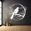 APLUSH Bird on The Branch Metal Wall Art Decor,Farmhouse Hanging Decor Sculpture Crafts for Home Bedroom Living Room Bathroom Kitchen Wall Decoration