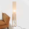 Contemporary Floor Lamp, Standing Light for Living Room Centerpiece, Bedroom & Office Lighting, Ethos Floor Lamp Oak and Natural 110-120V