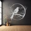 APLUSH Bird on The Branch Metal Wall Art Decor,Farmhouse Hanging Decor Sculpture Crafts for Home Bedroom Living Room Bathroom Kitchen Wall Decoration