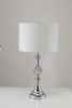 29.5" Tall Metal Table Lamp" Leona" with Chrome finish and Crystal Accents