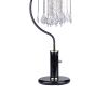 27" Tall Metal Table Lamp with Black finish, Crystal Chandelier Design