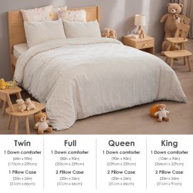 Bohemian Style Quilt Cover Set, Cut Flower Quilt Cover,  Tufted Quilt Cover Three-piece Set, One Quilt Cover And Two Pillowcases,  Washable And Machin (Option: 172cmX229cm)