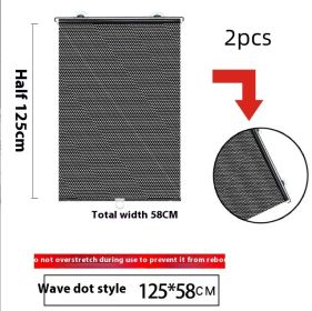 Household Window Sun Protection Punch-free Shading Balcony Shutter (Option: 58x125cm-Black 2pcs)