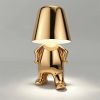 Creative lights for gift; Thinker Lamp Collection; Bedside Touch Control Table Lamp Cordless Led Nightstand Desk Lamp Creative Golden Man with Dimmabl