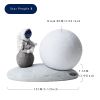 1pc Sitting Astronaut & Moon Night Light; Bedroom Sleep Light; Romantic Birthday Gifts; Bedside Table Lamp; Rechargeable Dimmable Atmosphere Night Lig