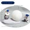 1pc Sitting Astronaut & Moon Night Light; Bedroom Sleep Light; Romantic Birthday Gifts; Bedside Table Lamp; Rechargeable Dimmable Atmosphere Night Lig
