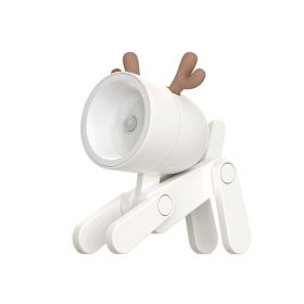 Mini Cute Animal Pet Dog&deer Designer Led Night Light Table Lamp Kids Toys Gifts For Christmas; soft Light For The Baby Room (Color: Beige, size: Deer)