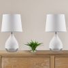 2-Tone Ceramic Table Lamp Set of 2
