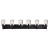 Vanity Light Fixtures 3 Light Modern Wall Sconces Lighting Black Bathroom Lights Wall Mounted with Hammered Glass Shade
