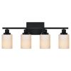 Bathroom Light Fixtures Brushed Brass 6-Light Bathroom Vanity Light, Modern Bathroom Lights Over Mirror with Milky White Glass Shade