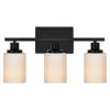 Bathroom Light Fixtures Brushed Brass 6-Light Bathroom Vanity Light, Modern Bathroom Lights Over Mirror with Milky White Glass Shade