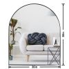 Deep Frame 30" x 36" Arch Mirror, Modern Dresser Mirror Wall Mounted Decor Metal Frame for Bedroom Living Room Entryway Fireplace Mantel Dining Room