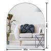 Deep Frame 30" x 36" Arch Mirror, Modern Dresser Mirror Wall Mounted Decor Metal Frame for Bedroom Living Room Entryway Fireplace Mantel Dining Room