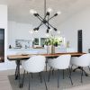 Sputnik Chandelier Modern Black Chandelier Mid Century Ceiling Lighting Fixtures 10 Lights E26 for Living Room, Kitchen Island, Bedroom, Dining Room