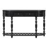 52''Modern and Contemporary Curved Console Table Sofa Table Entryway Table for Hallway Living Room with 4 Drawers and 1 Shelf