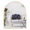 Deep Frame 30" x 36" Arch Mirror, Modern Dresser Mirror Wall Mounted Decor Metal Frame for Bedroom Living Room Entryway Fireplace Mantel Dining Room