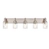 Vanity Light Fixtures 3 Light Modern Wall Sconces Lighting Black Bathroom Lights Wall Mounted with Hammered Glass Shade