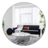 Deep Frame 36" Round Mirror, Modern Dresser Mirror Wall Mounted Decor Metal Frame for Bedroom Living Room Entryway Fireplace Mantel Dining Room