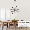 Sputnik Chandelier Modern Black Chandelier Mid Century Ceiling Lighting Fixtures 10 Lights E26 for Living Room, Kitchen Island, Bedroom, Dining Room