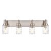 Vanity Light Fixtures 3 Light Modern Wall Sconces Lighting Black Bathroom Lights Wall Mounted with Hammered Glass Shade