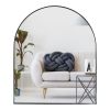 Deep Frame 30" x 36" Arch Mirror, Modern Dresser Mirror Wall Mounted Decor Metal Frame for Bedroom Living Room Entryway Fireplace Mantel Dining Room