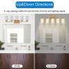Bathroom Light Fixtures Brushed Brass 6-Light Bathroom Vanity Light, Modern Bathroom Lights Over Mirror with Milky White Glass Shade