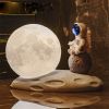 1pc Sitting Astronaut & Moon Night Light; Bedroom Sleep Light; Romantic Birthday Gifts; Bedside Table Lamp; Rechargeable Dimmable Atmosphere Night Lig
