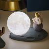 1pc Sitting Astronaut & Moon Night Light; Bedroom Sleep Light; Romantic Birthday Gifts; Bedside Table Lamp; Rechargeable Dimmable Atmosphere Night Lig